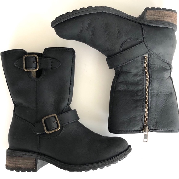 ugg chaney black leather